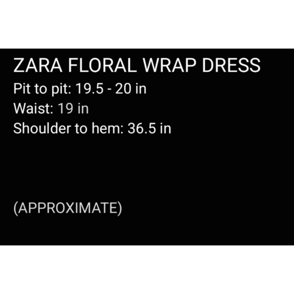 ZARA Black With Colorful Florals True Wrap Dress, Lightweight, Size Medium - Picture 15 of 16